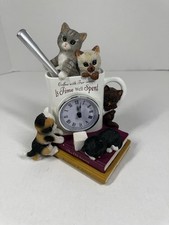 Hamilton Collection Coffee With Fur-iends Table Clock Cat Art of Kayomi Harai picture