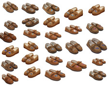 NFL Tan Moccasin Hard Rubber Sole Men's Slippers Moccasins  picture