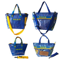Ikea Remade Bag Shoulder Shopping Upcycled All Handmade New Idea Women w/Strap  picture