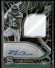 2021 Panini Spectra #218 Michael Carter Rookie Patch Autographs Hyper #/75 picture