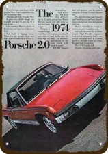 1974 PORSCHE 914 Sports Car Porsche 2.0 Vintg-Look DECORATIVE REPLICA METAL SIGN picture