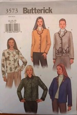BUTTERICK EASY Sewing Pattern #3573 Misses' JACKET size 14-16-18 UC/FF picture