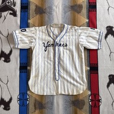 Vintage 40s/50s New York Yankees Baseball Jersey Chain Stitched Rare picture