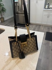 Gucci Padlock GG Shoulder Bag Small Beige/Black Canvas/Leather picture