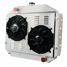 4 Row Radiator Shroud Fan For 1966-1979 Ford F100 F150 F250 F350 Pickup Chevy.V8 picture