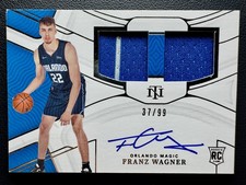 2021-22 National Treasures Franz Wagner Rookie RC Dual Jersey Patch Auto /99 picture