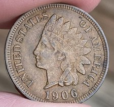 1906 INDIAN HEAD Cent VERY NICE - FULL LIBERTY - 4 DIAMONDS - (HIGH GRADE) e880 picture
