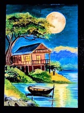 ACEO Hand Painted Art Card. Signed By Artist. Hand Painted Not A Print picture