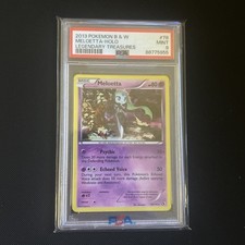 Pokemon TCG 2013 Legendary Treasures Card -- Meloetta 78/113 Holo PSA 9 picture