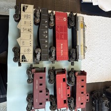 LIONEL O GAUGE TRAIN LOT ENGINE FREIGHT CARS UNTESTED AS IS picture