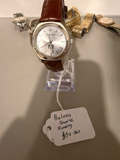 Bulova IHC 30 Thirtieth Anniversary Quartz Watch Silver Dial Brown Leather picture