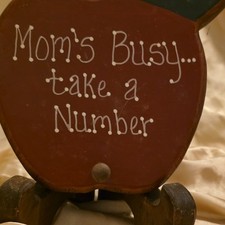 Time To Get Em In Line This Is A Cute Folksy Hand  Crafted Apple Display. picture