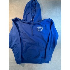 Independent Trading Co Chi Omega Beta Alpha Royal Blue Smiley Face Hoodie Size M picture