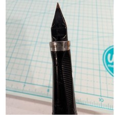 Parker 75 Cisele Sterling Silver Fountain Pen 14K Gold Fine Nib USA Vintage picture
