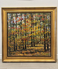 Samir Sammer - Framed Original Oil on Canvas 38x38x3