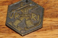 Antique 1936 URRI Patron Saint of Skiers National Ski Patrol Lucky Medal Charm * picture