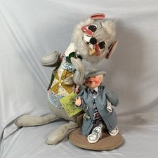 Vintage Annalee Doll Lot of Two(2) 1993 Business Man & 1970 Large Mouse Grandpa picture