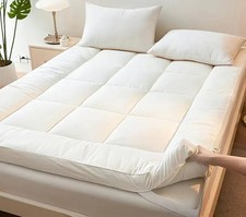 Pillow Top Mattress Fluffy Topper Thick Pad Quilted Premium Ultra Soft Cover Bed picture