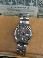 1990 Rolex OP Date Gray Dial 34mm Automatic Watch 15200 - Full Set picture