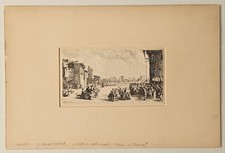 1629 Jacques Callot The Slave Market Etching 2nd State Lieure 369 picture