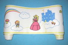 Vintage 1989 Nintendo Princess Peach Wall Border Mario Bros Kids Wallpaper - NOS picture
