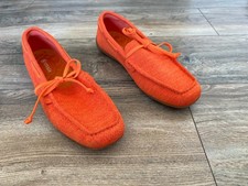 VIVAIA Jackie Loafer 40 Orange Citrus Knit US 9 Square Toe Slip-On Foldable picture