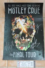 Nikki Sixx Mick Mars Vince Neil Signed Autographed Motley Crue Final Tour Poster picture