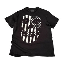 Vintage 2010s Misfits American Flag Skull Faded Boxy T-shirt picture