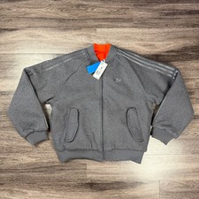 MEDIUM - Adidas Reversible Superstar Bomber Jacket Gray Orange Men’s KR7618 picture