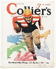 Original 1936 Collier's Magazine – Art Deco Football Action – Complete Issue picture