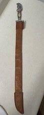 Vintage Oaxaca Mexico Engraved Knight Head Machete/sword 24” Blade W/sheath picture