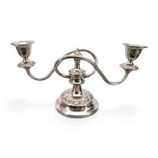 Vintage Ianthe Silver Plated Candelabrum 2-Light Candle Holder England 27cm picture