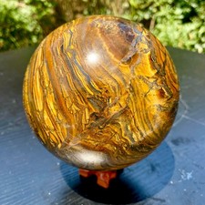 4.4LB  Natural Rare Tiger Eye Crystal Ball Sphere Healing Gemstone Minerals picture