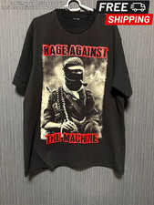 Rage Against The Machine Euro Tour 1996 Vintage Black Concert Graphic Tee picture