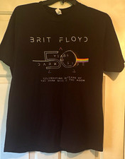 Tultex Brit Floyd Dark Side 50 Years Tour Black Double-Sided Crew Neck Tee XL picture