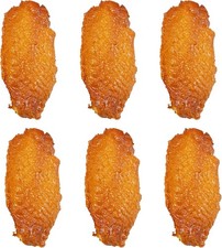 , 6 Pack Fake Cooked Fried Chicken Wings Simulation Artificial Food Model Props  picture
