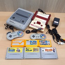 Nintendo Japanese original Famicom & Super Famicom Console with 6 games cables picture