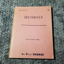 Beethoven The Five Sonatas Cello & Piano Score Lea Pocket Scores picture