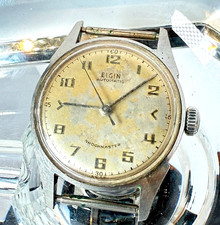 Vintage Elgin Military 643 Automatic 17J Mechanical Watch FOR PARTS / REPAIR picture