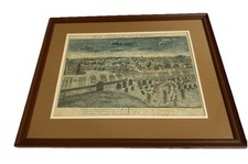 Vintage AMOS DOLITTLE PRINT Revolutionary War View Of  The Town Of Concord MA picture