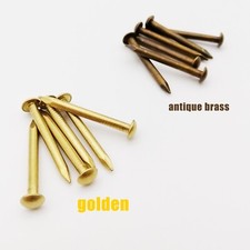 10/100X Pure Copper Brass Small Mini Round Head Nail Tack Dia=1.2-2.8mm L=8-50mm picture