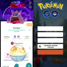 Pokémon Go | Shiny Gigantamax Gengar Background Dark Skies✨Mini PTC 80k Stardust picture