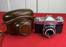Vtg Zeiss Ikon Contaflex Prima 35mm SLR Camera Pantar 45mm f/2.8 Case Tested picture