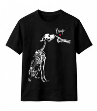 Spooky Dog Skeleton Halloween Graphic Tee Funny Puppy Costume T-Shirt picture