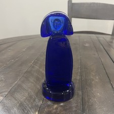 Erik Hoglund Kosta Boda Cobalt Glass Statue People Series  Figurine picture