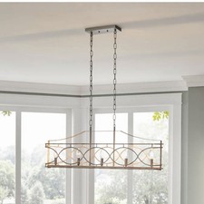 Kichler Adelgade 5 -Light Distressed Antique White Coastal Hanging Chandelier picture