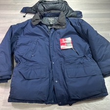 VINTAGE Eddie Bauer Coat Mens 2XL Blue Gore-Tex Ridgeline Down Parka Hooded picture