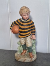 German Bisque Porcelain Figurine of A Boy Gebruder Heubach Germany C. 1900 picture
