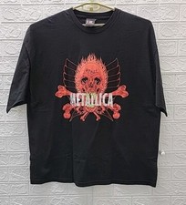 Used GIANT Vintage Metallica 2 Sided Pushead Logo T Shirt Black Size 3XLarge picture