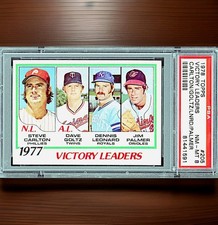 1978 Topps - Steve Carlton, Jim Palmer, Dennis Leonard Victory Leader #205 PSA 8 picture